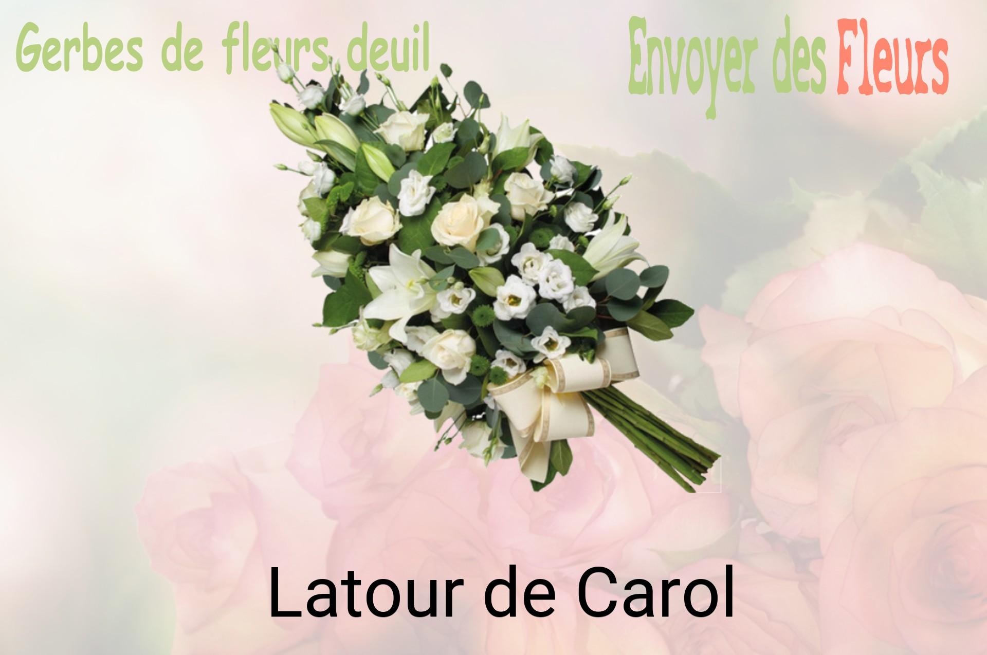 Gerbe de fleurs de deuil livrée à Latour-de-Carol